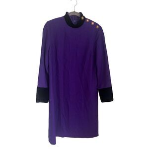 Vintage Evan picone wool‎ purple dress size 8